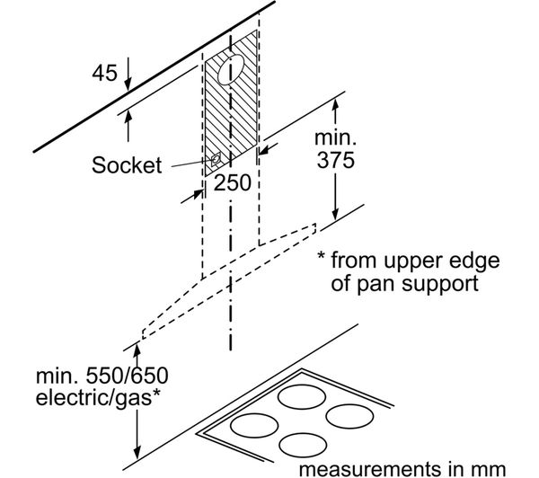 BOSCH Series 4 DWQ66DM50B Chimney Cooker Hood - Stainless Steel