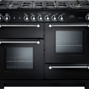 RANGEMASTER Kitchener 110 cm Dual Fuel Range Cooker - Black & Chrome