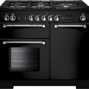 RANGEMASTER Kitchener 100 cm Dual Fuel Range Cooker - Black & Chrome