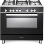 KENWOOD CK306 90 cm Dual Fuel Range Cooker - Black & Chrome