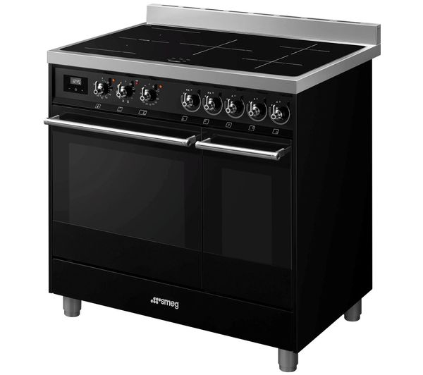 SMEG C92IPBL9-1 90 cm Electric Induction Range Cooker - Black