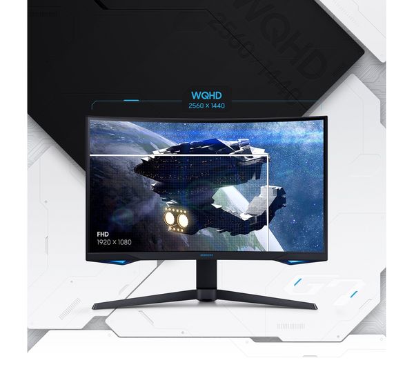 SAMSUNG Odyssey G7 LC32G75TQSPXXU Quad HD 32" Curved QLED Gaming Monitor - Black - Image 2