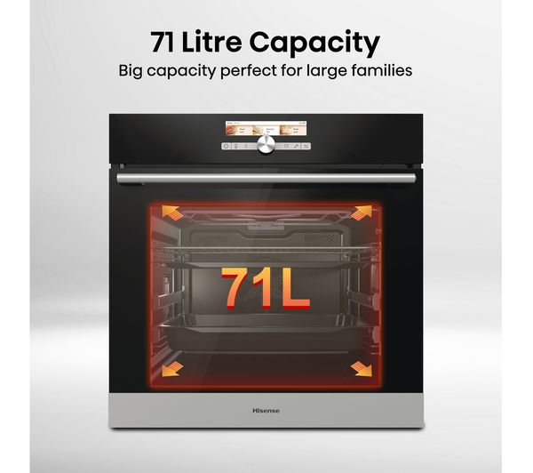 HISENSE ChefPro OP543PGUK Electric Pyrolytic Oven - Black