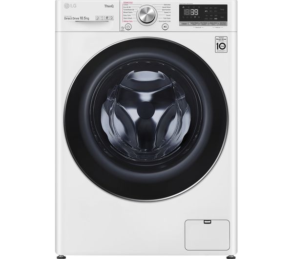 LG TurboWash 360 with AI DD V9 F4V910WTSE WiFi-enabled 10.5 kg 1400 Spin Washing Machine - White