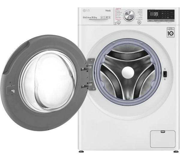 LG TurboWash 360 with AI DD V9 F4V910WTSE WiFi-enabled 10.5 kg 1400 Spin Washing Machine - White