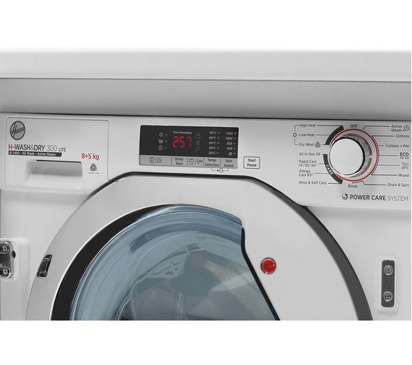 HOOVER H-WASH 300 Lite HBDS485D2ACE Integrated 8 kg Washer Dryer