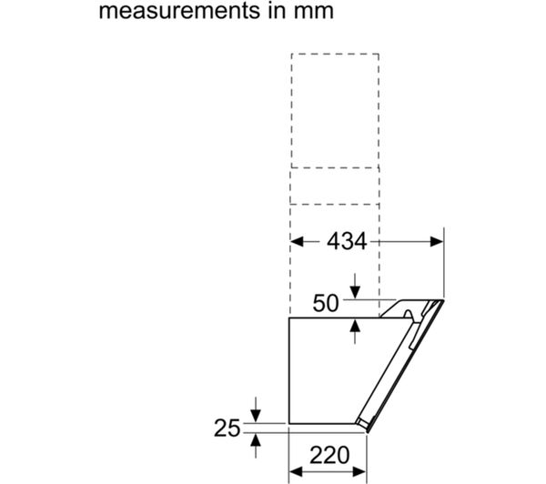 NEFF N30 D65IEE1S0B Chimney Cooker Hood - Black