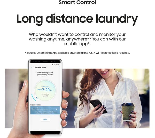 SAMSUNG Series 5+ Auto Dose WW90T534DAW S1 WiFi-enabled 9 kg 1400 Spin Washing Machine