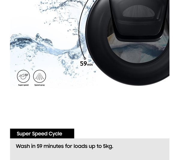 SAMSUNG Series 6 AddWash WD10T654DBH S1 WiFi-enabled 10.5 kg Washer Dryer – White - Image 9