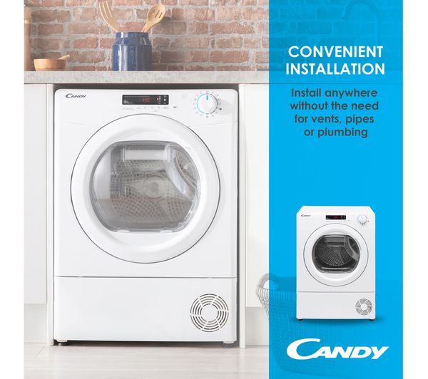 CANDY BKTDH7A1TCEB-80 WiFi-enabled Integrated 7 kg Heat Pump Tumble Dryer