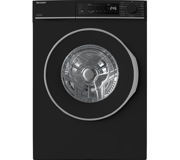 SHARP ES-NFB8141BD 8 kg 1400 Spin Washing Machine - Black