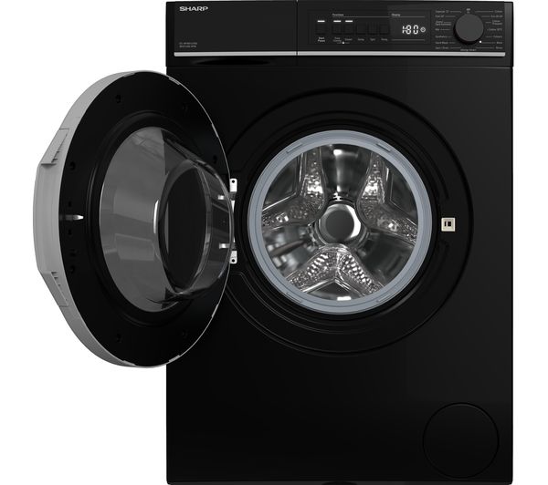 SHARP ES-NFB8141BD 8 kg 1400 Spin Washing Machine - Black - Image 3