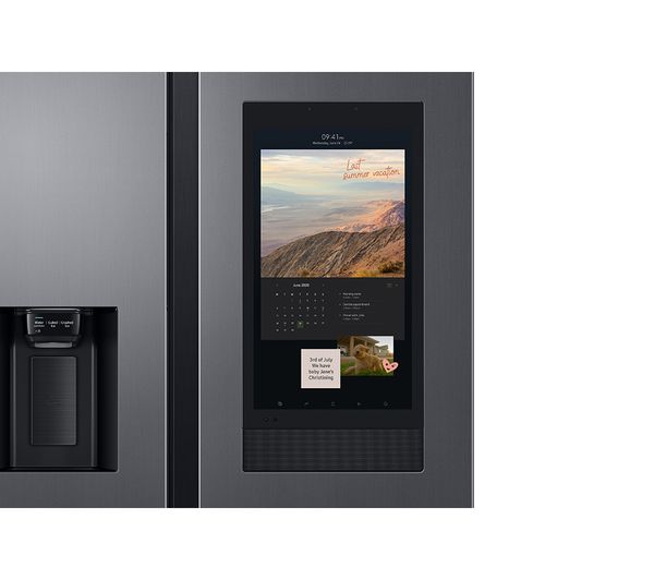 SAMSUNG Family Hub SpaceMax RS6HA8891SL EU American-Style Smart Fridge Freezer - Aluminium