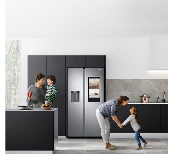 SAMSUNG Family Hub SpaceMax RS6HA8891SL EU American-Style Smart Fridge Freezer - Aluminium