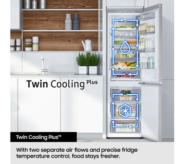 SAMSUNG Family Hub SpaceMax RS6HA8891SL EU American-Style Smart Fridge Freezer - Aluminium