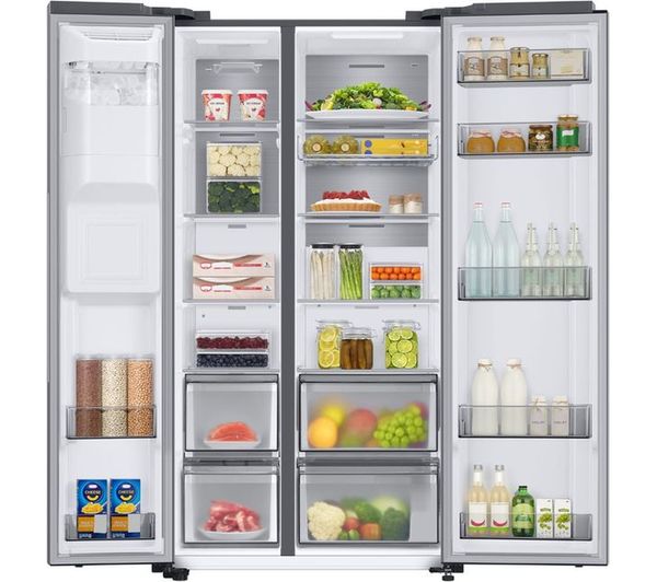 SAMSUNG Series 8 SpaceMax RS68A8840S9 EU American-Style Fridge Freezer - Matte Stainless