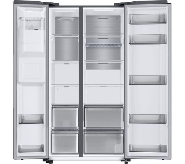 SAMSUNG Series 8 SpaceMax RS68A8840S9 EU American-Style Fridge Freezer - Matte Stainless