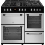 LOGIK LRC100S21 100 cm Dual Fuel Range Cooker - Silver