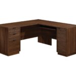TEKNIK Elstree 5426914 L-Shaped Desk - Spiced Mahogany