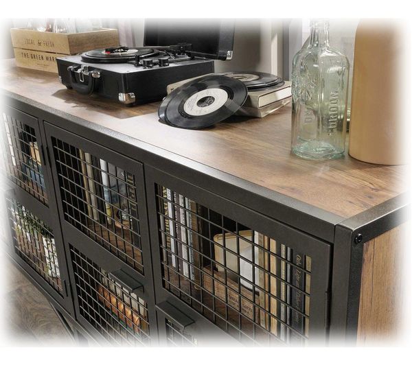 TEKNIK Boulevard Cafe 1780 mm TV Stand - Vintage Oak & Black