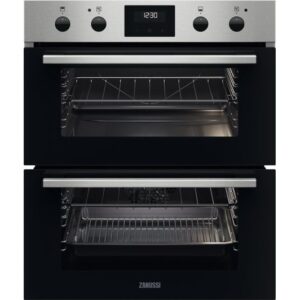 ZANUSSI FanCook ZPHNL3X1 Electric Built-under Double Oven - Stainless Steel