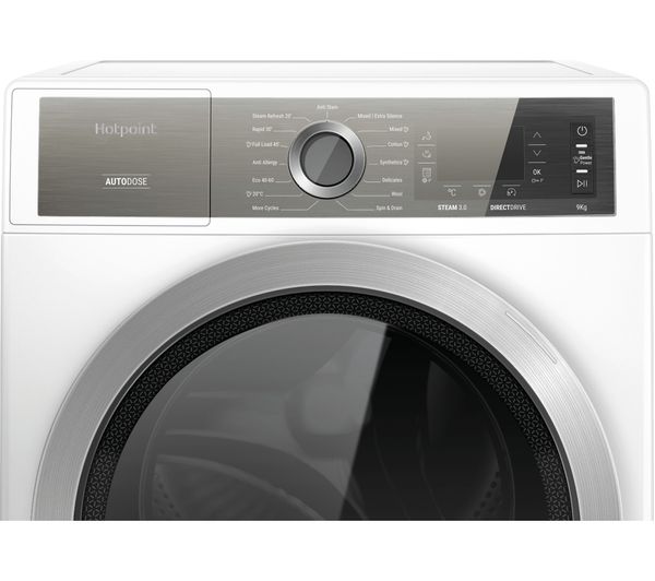 HOTPOINT Gentlepower H8 W946WB 9 kg 1400 Spin Washing Machine - White