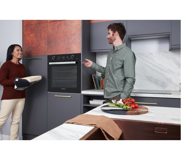GRUNDIG GEBM12400BC Electric Smart Oven - Black & Stainless Steel