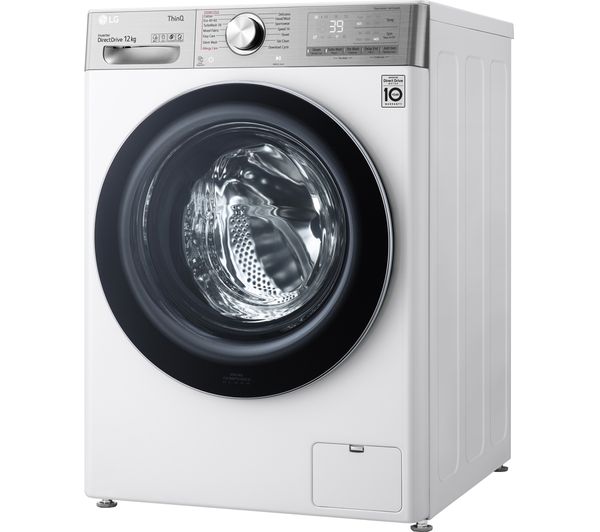 LG TurboWash 360 with Steam+ V10 F4V1012WTSE WiFi-enabled 12 kg 1400 Spin Washing Machine - White