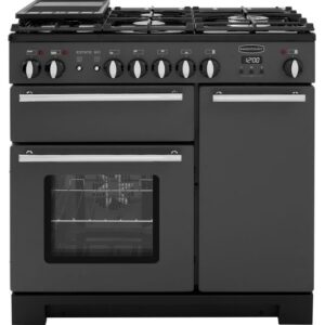 RANGEMASTER Estate 90 EST90DFFSL C Dual Fuel Range Cooker - Slate & Chrome