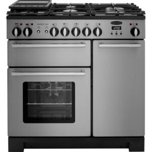 RANGEMASTER Estate 90 EST90DFFSS C Dual Fuel Range Cooker - Stainless Steel & Chrome