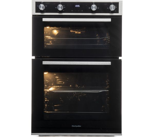 MONTPELLIER DO3570IB Electric Double Oven - Black & Stainless Steel