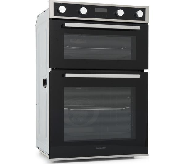 MONTPELLIER DO3570IB Electric Double Oven - Black & Stainless Steel