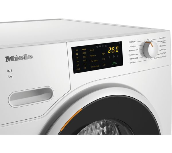 MIELE W1 WWD020 WCS 8 kg 1400 Spin Washing Machine - White