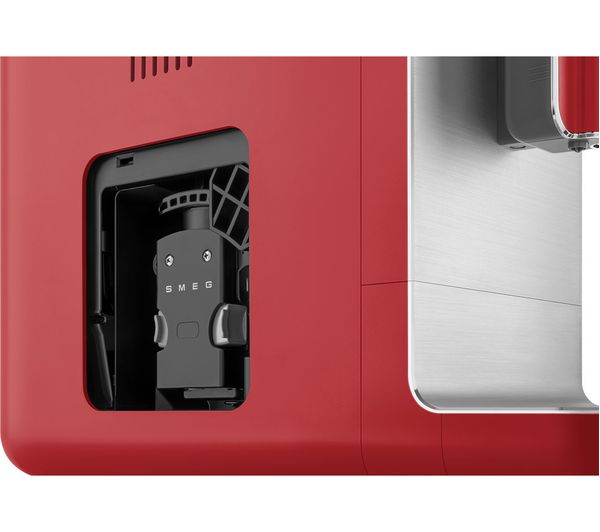 SMEG BCC02RDMUK Bean to Cup Coffee Machine - Matte Red