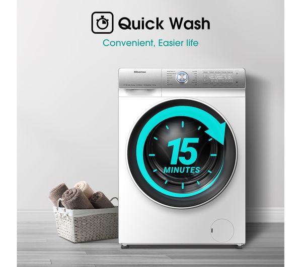 HISENSE QR Series WFQR1014EVAJM 10 kg 1400 Spin Washing Machine - White - Image 7