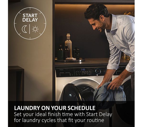 HAIER I-Pro Series 3 HW80-B14939 8 kg 1400 Spin Washing Machine - White