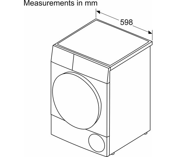 BOSCH Series 6 WQG245R9GB 9 kg Heat Pump Tumble Dryer - Graphite
