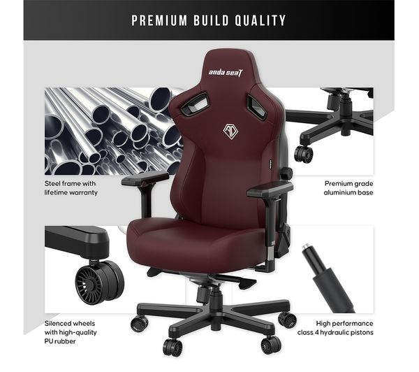 ANDASEAT Kaiser 3 Series Premium Gaming Chair - Classic Maroon