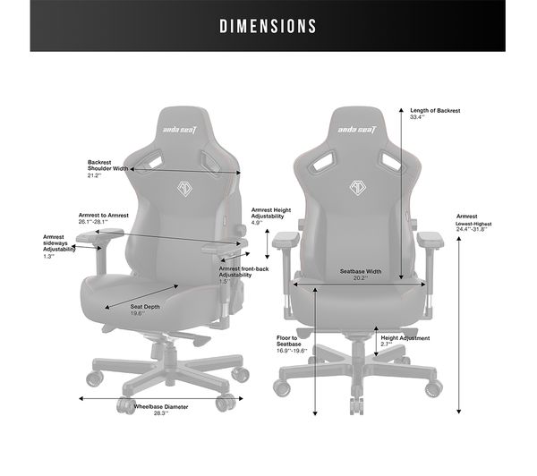 ANDASEAT Kaiser 3 Series Premium Gaming Chair - Classic Maroon