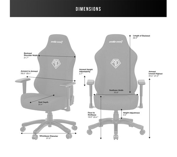 ANDASEAT Kaiser 3 Series Premium Gaming Chair - Classic Maroon