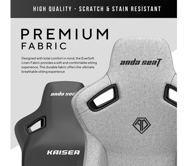 ANDASEAT Kaiser 3 Series Premium Gaming Chair - Ash Grey - Image 5