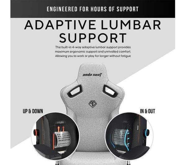 ANDASEAT Kaiser 3 Series Premium Gaming Chair - Ash Grey - Image 6