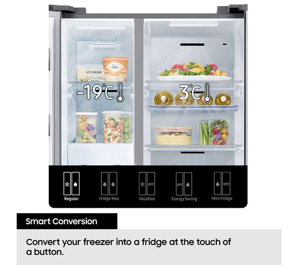 SAMSUNG Series 8 SpaceMax RS68A884CSL EU American-Style Smart Fridge Freezer - Silver