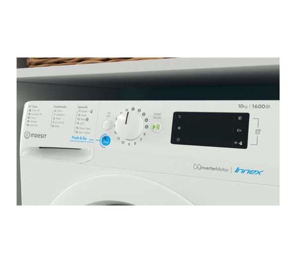 INDESIT BWE 101685X W UK N 10 kg 1600 Spin Washing Machine - White - Image 2