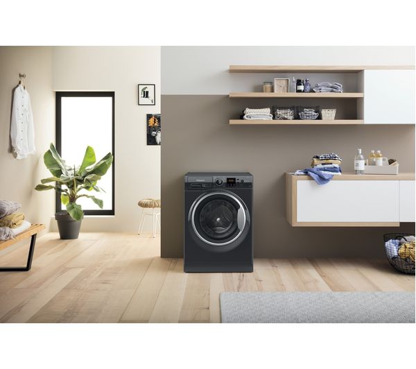 HOTPOINT NSWM 1045C BS UK N 10 kg 1400 Spin Washing Machine - Black