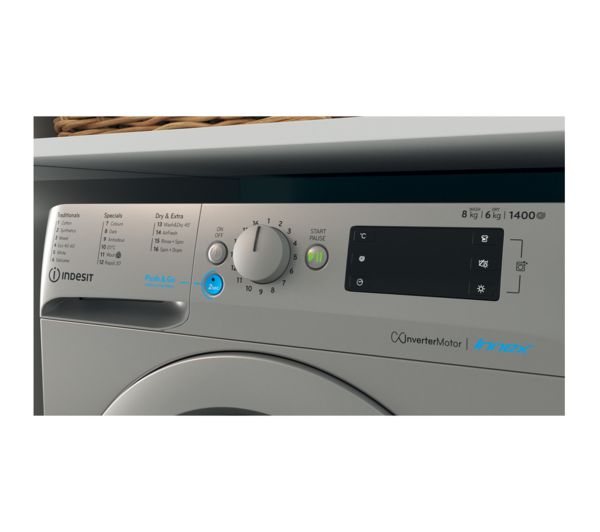 INDESIT BDE 86436X S UK N 8 kg Washer Dryer - Silver