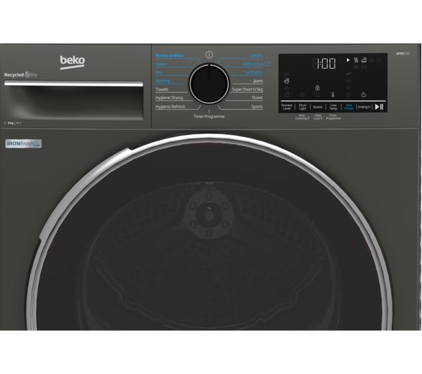 BEKO Pro B5T4923IG 9 kg Heat Pump Tumble Dryer - Graphite - Image 2