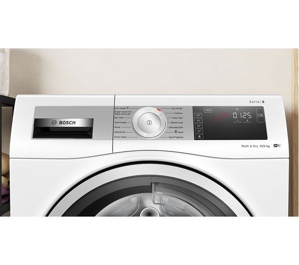 BOSCH Series 8 WDU8H541GB WiFi-enabled 10 kg Washer Dryer - White - Image 2