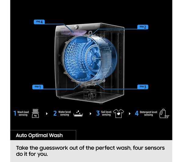 SAMSUNG Bespoke Series 8 QuickDrive + SpaceMax WW11BB944DGB S1 WiFi-enabled 11 kg 1400 Spin Washing Machine - Black
