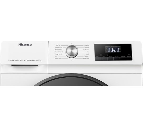 HISENSE 3 Series WDQA9014EVJM 9 kg Washer Dryer - White - Image 2